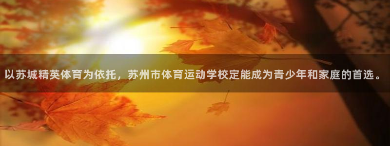 3377体育官网下载平台注册要钱吗:以苏城精英体育为依托,苏